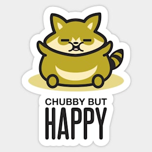 Chubby but Happy Sticker